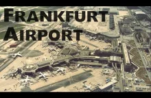 Widok lotniska we Frankfurcie z lotu ptaka