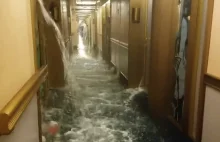 Koszmar na wycieczkowcu. Woda wdarła się do 50 kabin (wideo