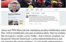 Skandaliczny wpis Misiewicza o Błaszczaku na Twitterze