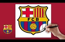 FC Barcelona - Jak narysować logo FC Barcelona - Nauka rysowania - krok ...