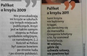 Palikot o krzyżu. 2 lata i poglądy odwrócone o 180 stopni.