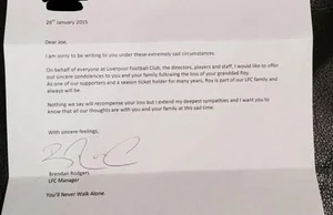 Menedżer Liverpoolu wysłał list rodzinie zmarłego kibica