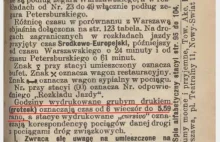 Sprostowanie - Porównanie czasu przejazdu koleją w roku 1912 i dziś