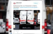 Napad na furgonetkę z pieniędzmi w centrum Berlina. Ostrzelano ją z broni...