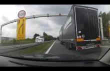 Szeryf drogowy próbujący zajechać innym drogę