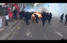 Walki na ulicach Paryża. Trzech policjantów zostało rannych