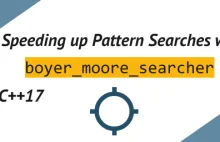 Wyszukiwanie wzorców z nowymi algorytmami Boyer-Moore z C++17