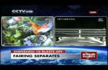 Chiny wystrzeliwują załogowy statek kosmiczny Shenzhou-10