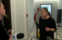Krystyna Pawłowicz do reporterki : pani jest idiotką