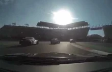BMW M4 takes out M3 on track after brake failure.. don't blink!-Everyone was ok.