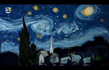 Gwiezdna noc Van Gogha namalowana w ciemnej wodzie