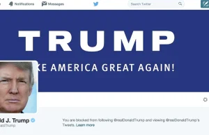 Prezydent USA pozwany do sądu, za blokowanie kont użytkowników Twittera