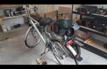 How to make Air bike 2 stroke rower spalinowy