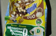 Kuleczki zbożowe Nestle Nesquik DUO - oszustwo z białą czekoladą.