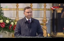 Przemówienie prezydenta Dudy wygłoszone podczas pogrzebu płk. "Łupaszki"