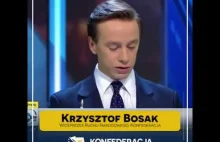 Występ Krzysztofa Bosaka (Konfederacja) w debacie wyborczej