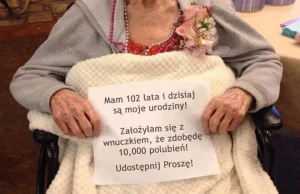 102 letnia babcia prosi o pomoc - założyła się z wnuczkiem
