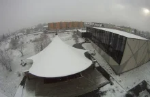 Zima w Węgierskiej Górce nagrana dronem