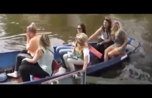 Filmik o tym jak 6 kobiet steruje łódką