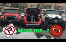 Kierowcy Jeepów dają lekcję jak nie należy parkować pod marketem!