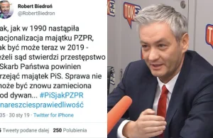 Biedroń apeluje o przejęcie przez państwo majątku PiS