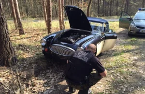 Luksusowy Austin Healey o wartości 260 tys. zł został porzucony wlesie