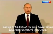 Władimir Putin: 80-85% członków pierwszego sowieckiego rządu było Żydami (ENG)