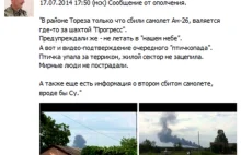 Przywódca rosyjskich terrorystów chwali się zestrzeleniem samolotu na VK