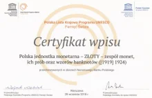 Polski złoty na liście UNESCO