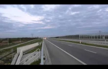 Autostrada A4 koło Sędziszowa Młp jako tor dla wyścigów na 1/4 mili