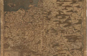 Mapa Polski z 1562 roku autorstwa Wacława Grodzieckiego