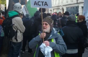 Fotorelacja z Protestu przciw ACTA w Londynie z 11/2/12