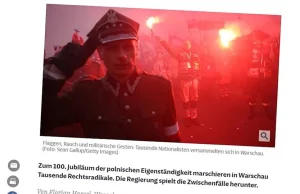 Zdjęcie z Marszu Niepodległości. Niemiecka gazeta kłamie i szkaluje .