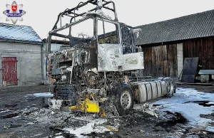 Wybuch i pożar podczas naprawy tira ! 58-latek z obrażeniami ciała...