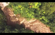 Drone captures our escape from a flash flood while hiking in Maui, Hawaii