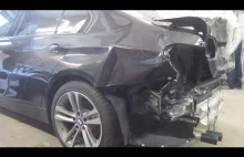 BMW 3. The body car repair. Ремонт кузова машины.