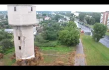 A tak wygląda wyburzanie wieży ciśnień