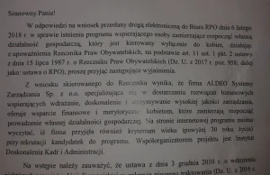 Dyskryminacja mężczyzn - odpowiedź Rzecznika Praw Obywatelskich