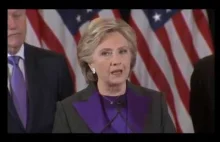 Przemówienie Hilary Clinton po przegranych wyborach prezydenckich w USA....