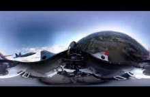 Wspólny lot P-51 i F-22 - wideo 360°