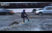 Urban Wakeboarding: Rekordowe opady w Moskwie - stan umysłu - Rosja :)