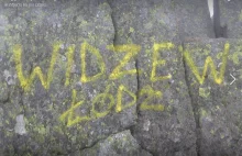 Polscy kibice 'ozdobili' skały na szczycie w Walii.