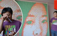 Ułożył jej portret z 840 kostek Rubika. Powiedziała "Nie". [ENG]