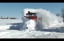 Amazing powerful trains plowing snow