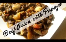 ⍟⍟Beef Onion with Papaya ⍟⍟Easy Onion Beef Recipe ⍟⍟ Beef Chilli Onion B...
