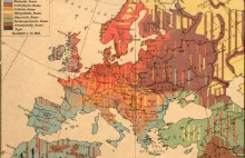 Rasy Europy- niemiecka mapa sprzed II WŚ (autor: Ewald Banse)