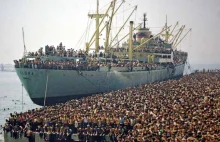 20 tysięcy nielegalnych imigrantów z Albanii dociera porwanym statkiem do Włoch.