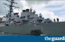 USS John S McCain uderzył w tankowiec: 10 Amerykanów zaginęło
