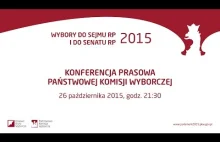 Wybory do Sejmu RP i Senatu RP - Konferencja Prasowa PKW, 26.10.2015, go...