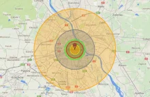 Symulacja wybuchu bomby atomowej w Warszawie